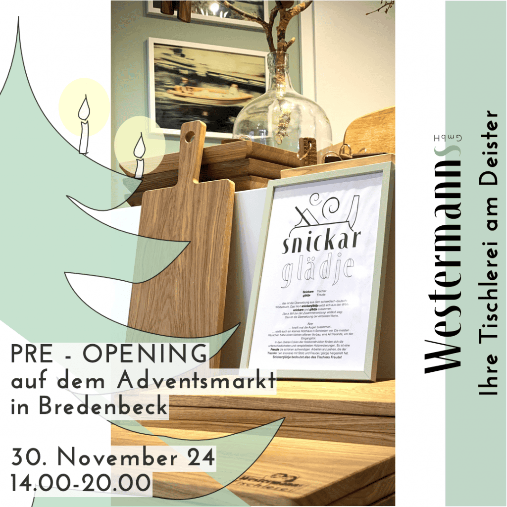 Snickarglädje - Der Laden von Westermanns Tischlerei 